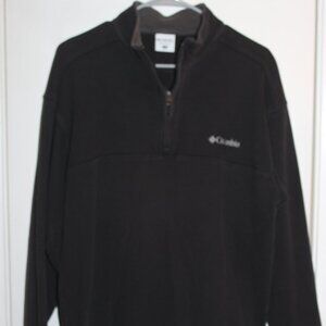 Columbia Half Zip Men's Pullover Sweatshirt Black| Sz Medium